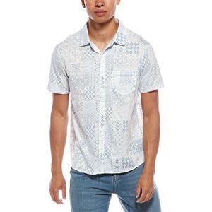 Vintage Summer Mens Slub Jersey Shirt, Blue